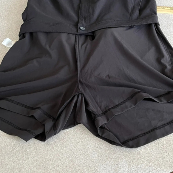 LL Bean Womens Black Nylon Blend 18"Skort Size 16 Pockets Stretchy - Picture 11 of 12